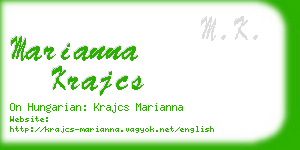 marianna krajcs business card